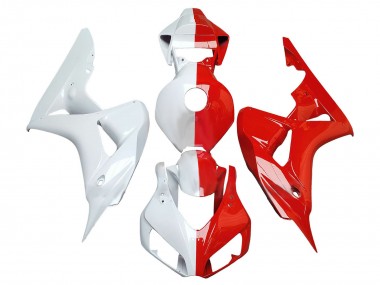 Best 2006-2007 Honda CBR1000RR Motorcycle Fairings - White Red Split UK