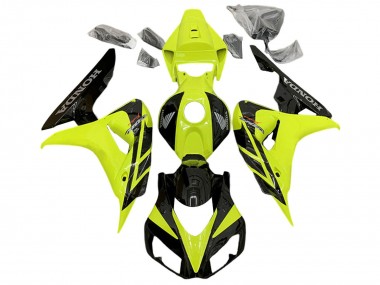 Best 2006-2007 Honda CBR1000RR Motorcycle Fairings - Yellow Glossy Black UK