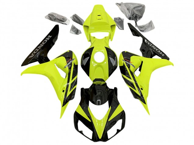 2006-2007 Honda CBR1000RR Motorcycle Fairings - Yellow Glossy Black UK