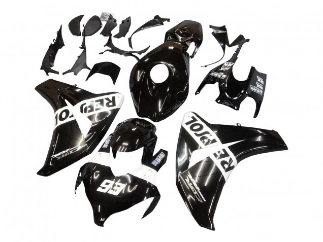 2008-2011 Honda CBR1000RR Motorcycle Fairings - Glossy Black White Repsol 93 UK