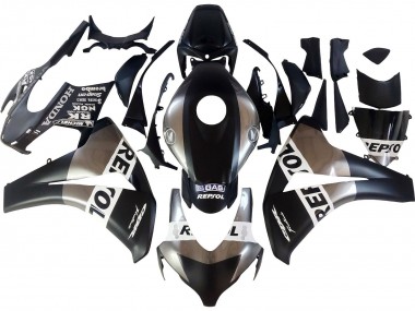Best 2008-2011 Honda CBR1000RR Motorcycle Fairings - Silver Matte Black Repsol UK