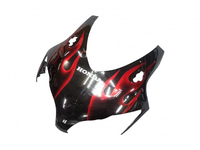 2008-2011 Honda CBR1000RR Motorcycle Fairing - Glossy Black Red Flame UK