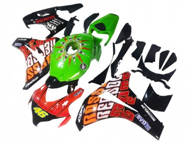 Best 2008-2011 Honda CBR1000RR Motorcycle Fairings - Green Orange Glossy Black Rossi Michelin 46 UK