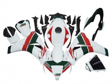Best 2008-2011 Honda CBR1000RR Motorcycle Fairings - White Red Dark Green UK