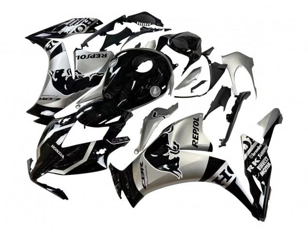 2012-2016 Honda CBR1000RR Motorcycle Fairings - Silver Glossy Black Repsol Red Bull UK