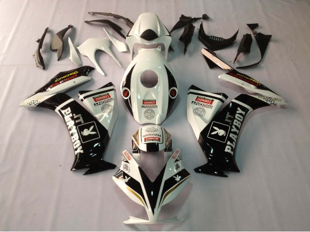 2012-2016 Honda CBR1000RR Motorcycle Fairings - White Glossy Black Rizoma Playboy UK
