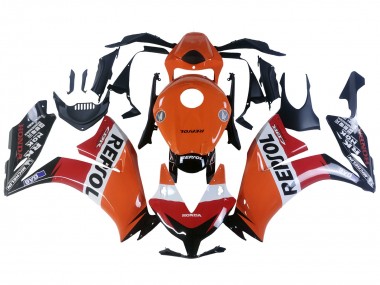 Best 2012-2016 Honda CBR1000RR Motorcycle Fairings - Orange White Red Repsol UK