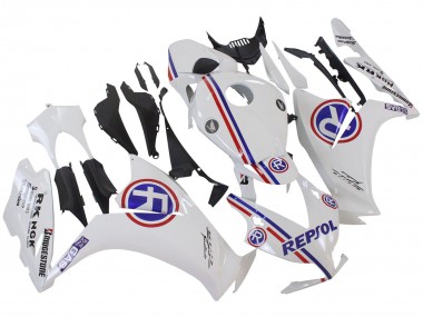 Best 2012-2016 Honda CBR1000RR Motorcycle Fairings - White Blue Red Repsol UK