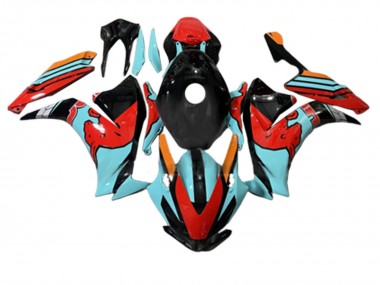 Best 2012-2016 Honda CBR1000RR Motorcycle Fairings - Red Light Blue Glossy Black UK