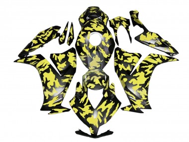 Best 2012-2016 Honda CBR1000RR Motorcycle Fairings - Yellow Grey Black Camouflage UK