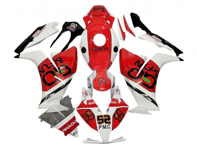 2012-2016 Honda CBR1000RR Motorcycle Fairings - White Red Black Go Fun UK