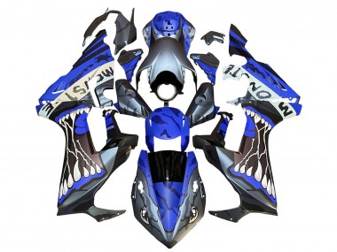 Best 2017-2023 Honda CBR1000RR Motorcycle Fairings - Blue Grey Glossy Black Monster UK