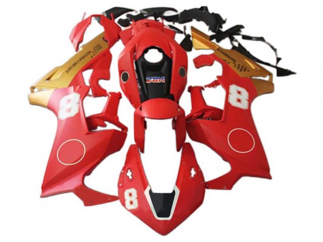 2017-2023 Honda CBR1000RR Motorcycle Fairings - Red Gold Black HRC 8 UK