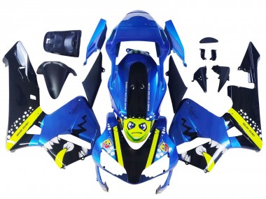 Best 2003-2004 Honda CBR600RR Motorcycle Fairings - Blue Neon Yellow Glossy Black Shark UK