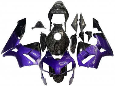 Best 2003-2004 Honda CBR600RR Motorcycle Fairings - Purple Black Forged Carbon Fiber UK