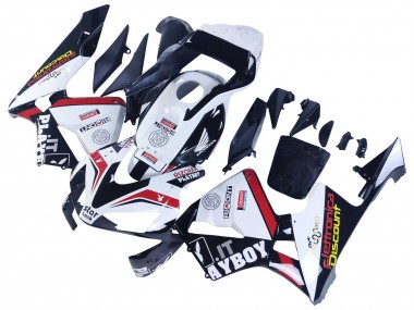 Best 2003-2004 Honda CBR600RR Motorcycle Fairings - White Red Glossy Black DENSO Rimont UK