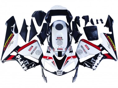 Best 2003-2004 Honda CBR600RR Motorcycle Fairings - White Red Glossy Black DENSO Rimont UK