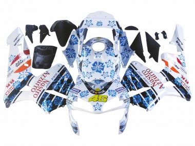 Best 2003-2004 Honda CBR600RR Motorcycle Fairings - White Blue Red Nastro Azzurro 46 UK