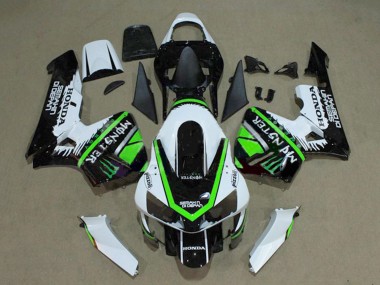Best 2003-2004 Honda CBR600RR Motorcycle Fairings - White Green Glossy Black Monster UK