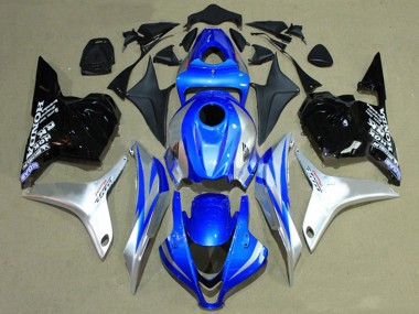 Best 2009-2012 Honda CBR600RR Motorcycle Fairings - Silver Blue Glossy Black Racing UK