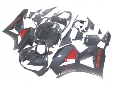 Best 2013-2023 Honda CBR600RR Motorcycle Fairings - Black Carbon Fiber Red UK