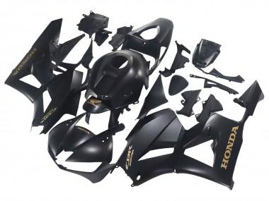 Best 2013-2023 Honda CBR600RR Motorcycle Fairings - Matte Black Gold Decals UK