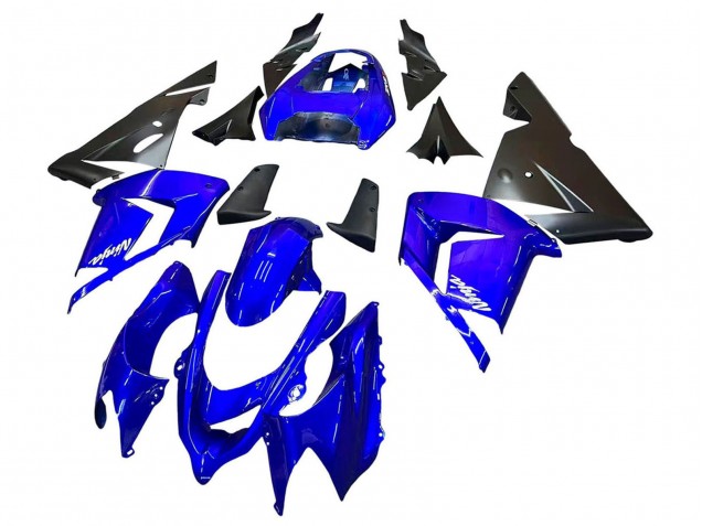 2004-2005 Kawasaki ZX10R Motorcycle Fairings - Blue Black Ninja UK