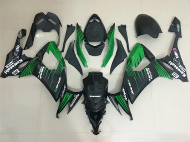 Best 2008-2010 Kawasaki ZX10R Motorcycle Fairings - Matte Black Green UK