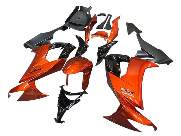 2008-2010 Kawasaki ZX10R Motorcycle Fairings - Burnt Orange Black UK