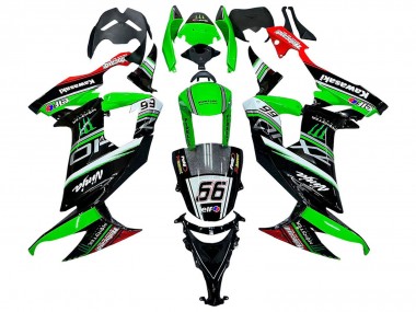 Best 2008-2010 Kawasaki ZX10R Motorcycle Fairings - Green White Red Black Monster Elf 66 UK