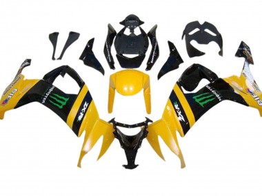 Best 2008-2010 Kawasaki ZX10R Motorcycle Fairings - Yellow Black Green Monster UK