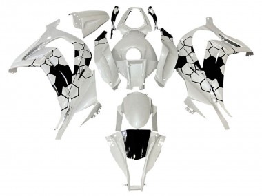 Best 2008-2010 Kawasaki ZX10R Motorcycle Fairings - White Black UK