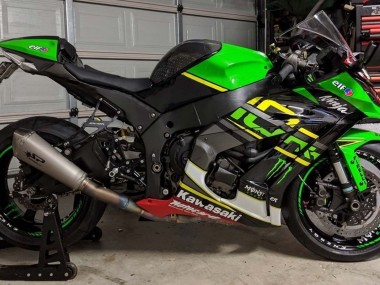 Best 2011-2015 Kawasaki ZX10R Motorcycle Fairings - Green Yellow Black White Elf Monster UK