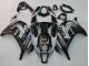2011-2015 Kawasaki ZX10R Motorcycle Fairings - Glossy Black White Elf Snow Decal UK