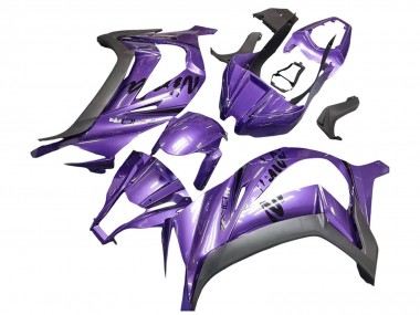 Best 2011-2015 Kawasaki ZX10R Motorcycle Fairing - Purple Matte Black UK