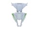 2011-2015 Kawasaki ZX10R Motorcycle Fairings - White Green Stripe Black Ninja UK