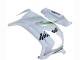 2011-2015 Kawasaki ZX10R Motorcycle Fairings - White Green Stripe Black Ninja UK