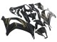 2011-2015 Kawasaki ZX10R Motorcycle Fairings - Matte Black Gold Snow Elf UK