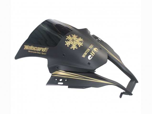 2011-2015 Kawasaki ZX10R Motorcycle Fairings - Matte Black Gold Snow Elf UK