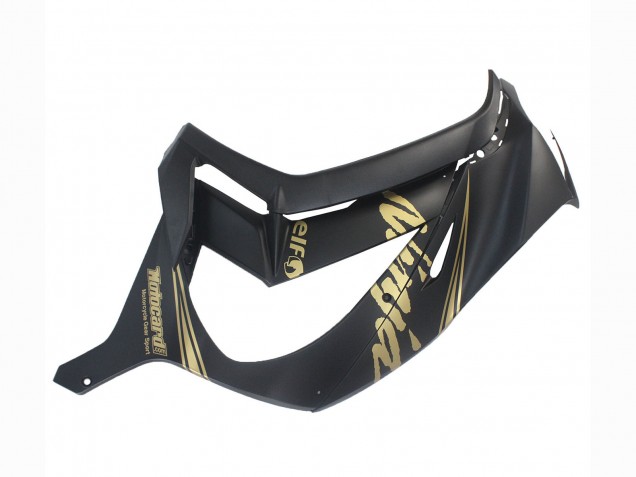2011-2015 Kawasaki ZX10R Motorcycle Fairings - Matte Black Gold Snow Elf UK