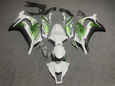 Best 2011-2015 Kawasaki ZX10R Motorcycle Fairings - White Green Matte Black UK