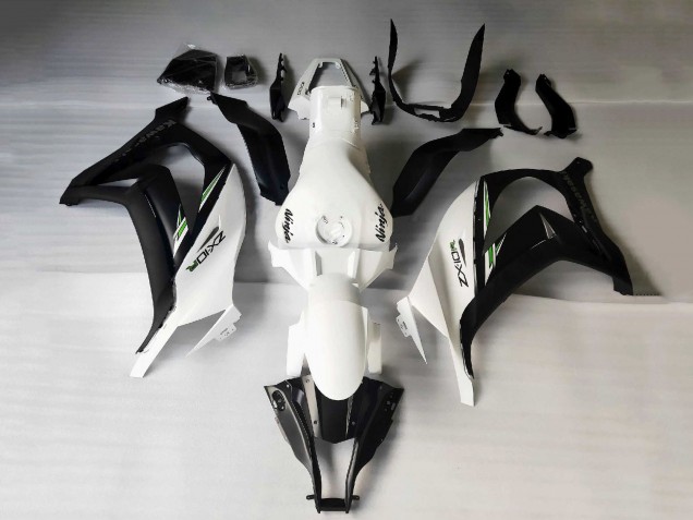 2011-2015 Kawasaki ZX10R Motorcycle Fairings - White Matte Black Green Decals UK