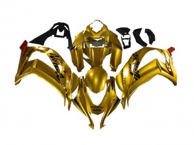 Best 2016-2020 Kawasaki ZX10R Motorcycle Fairing - Gold Black UK