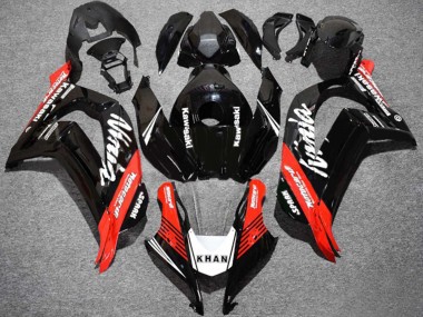 Best 2016-2020 Kawasaki ZX10R Motorcycle Fairings - Glossy Black Red White KHAN Spark UK
