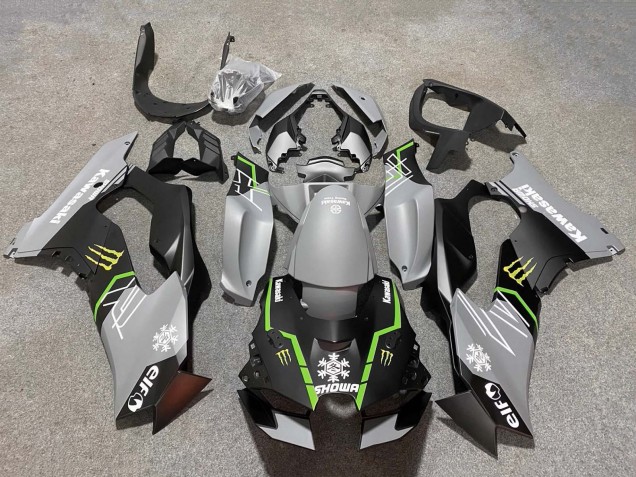 2021-2025 Kawasaki ZX10R Motorcycle Fairings - Grey Matte Black Green White Elf Snow Monster UK