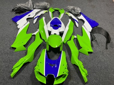Best 2021-2025 Kawasaki ZX10R Motorcycle Fairings - White Green Blue UK