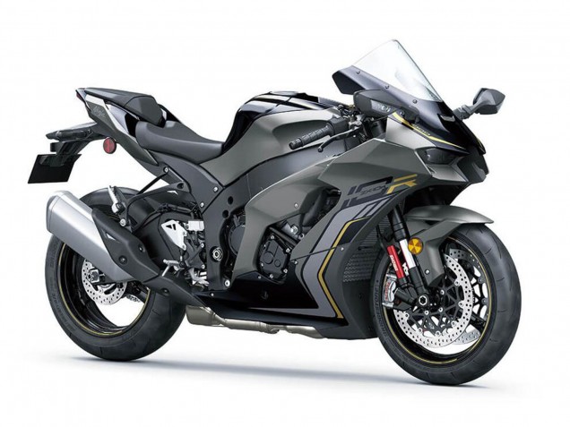 2021-2025 Kawasaki ZX10R Motorcycle Fairings - Black Grey Gold UK