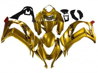 Best 2021-2025 Kawasaki ZX10R Motorcycle Fairings - Gold Black UK