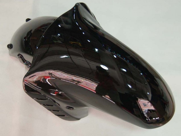 2006-2011 Kawasaki ZX14R ZZR1400 Motorcycle Fairing - Glossy Black Green Flame UK