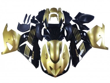 Best 2006-2011 Kawasaki ZX14R ZZR1400 Motorcycle Fairings - Gold Black UK
